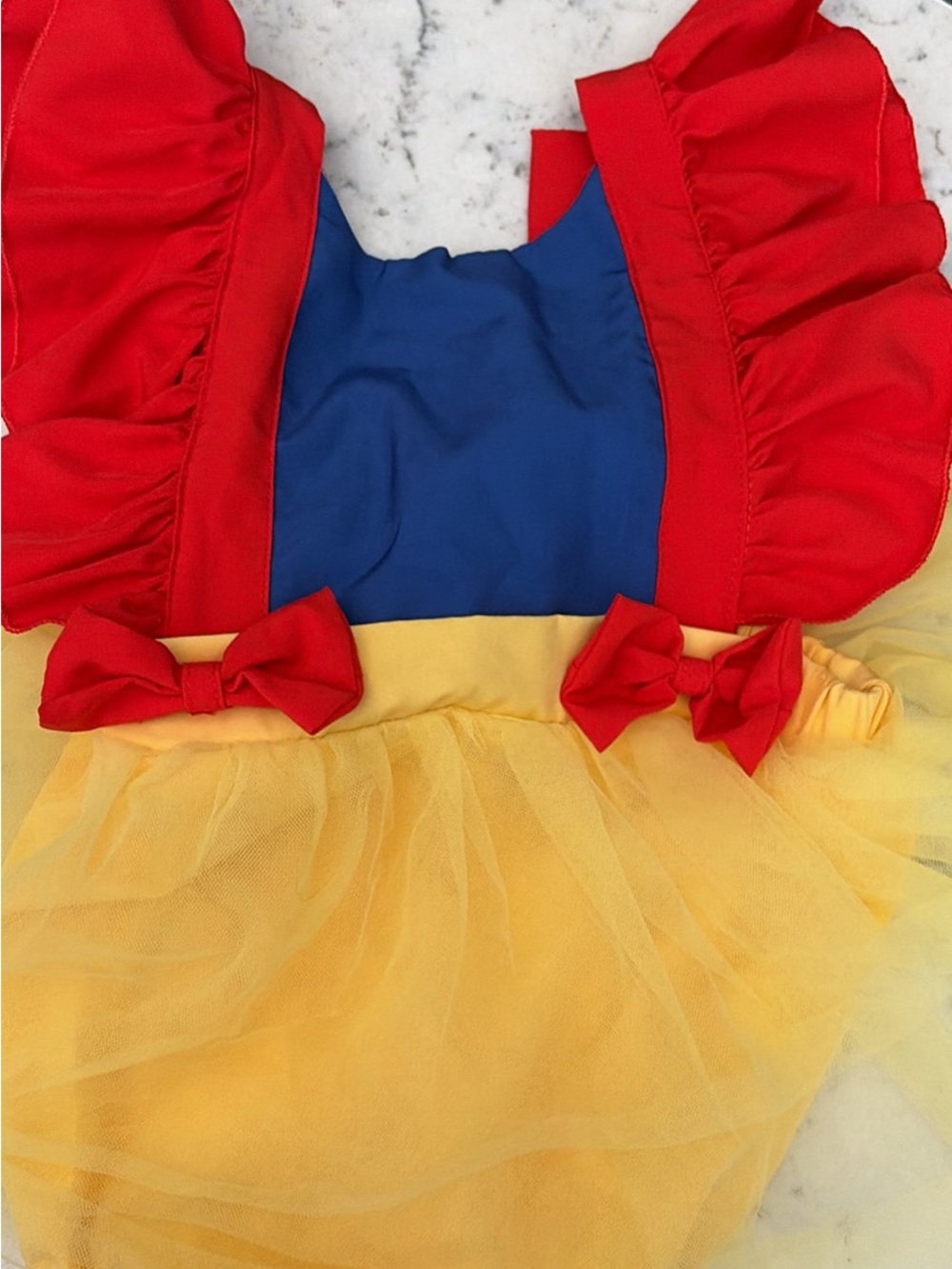 Snow White Dress: Classic Red, Blue & Yellow Princess Tulle Kids Costume